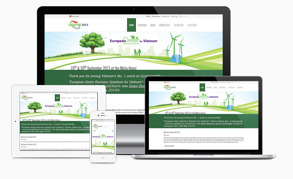 GreenBiz Vietnam website screenshots